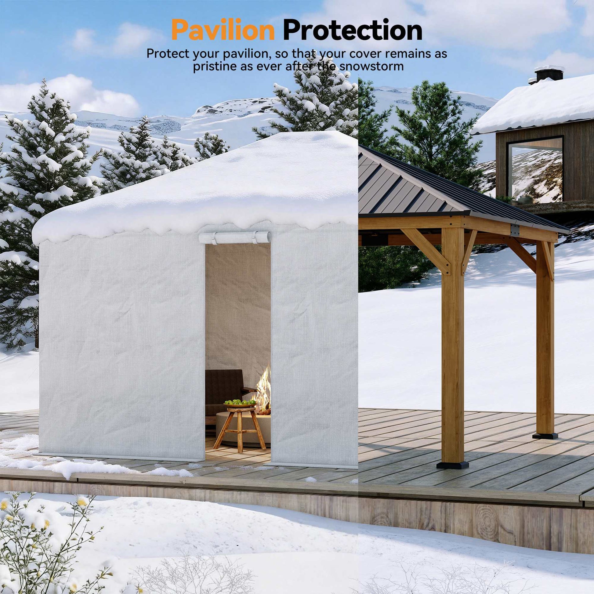 10'x12' Winter Cover for Hardtop Gazebo