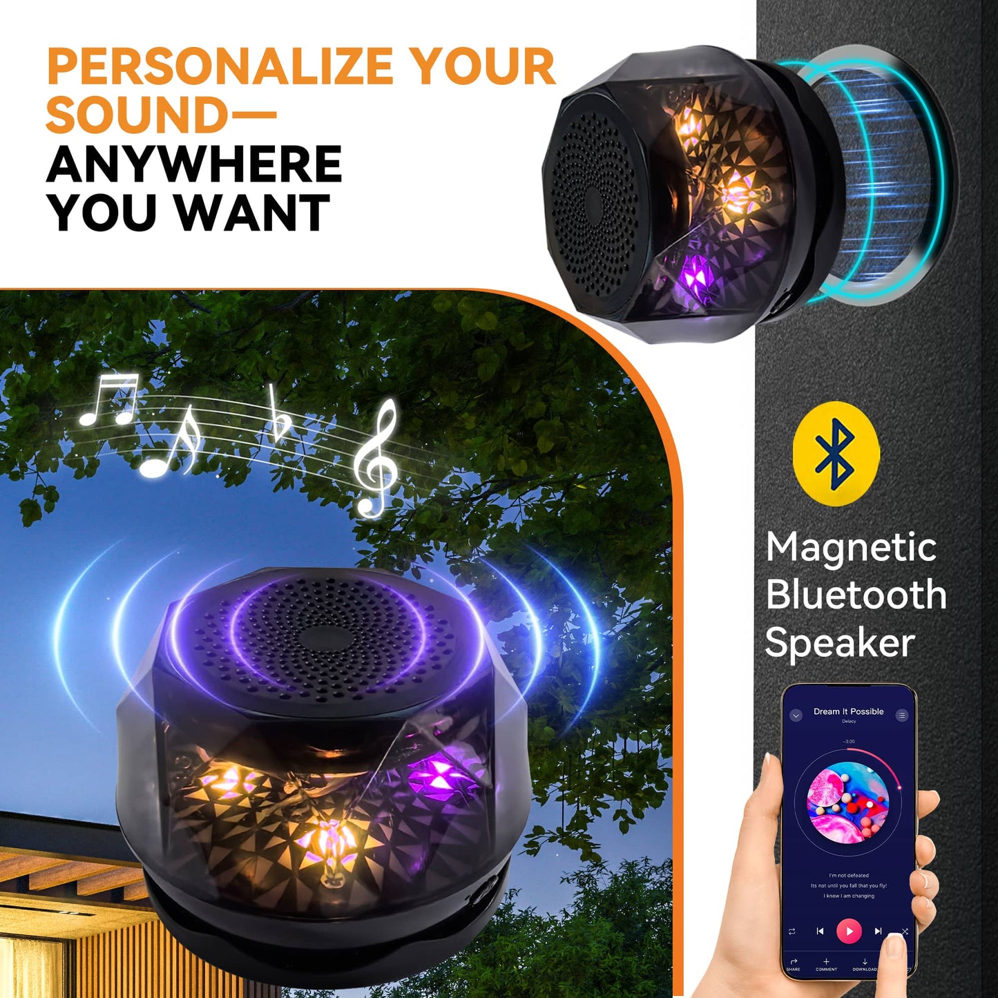 10'x10' Soft Top Gazebo with Bluetooth Speaker