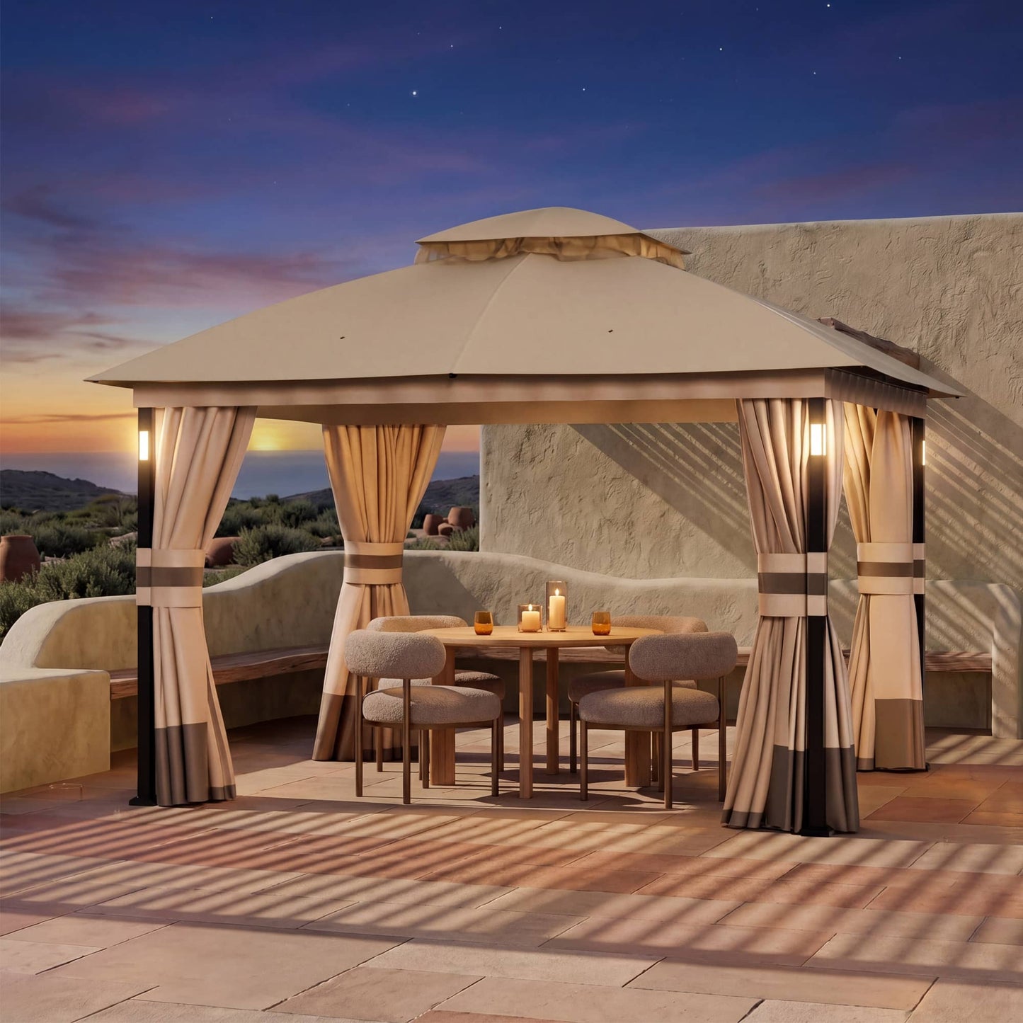 10'x12' Soft Top Gazebo with Bluetooth Speaker