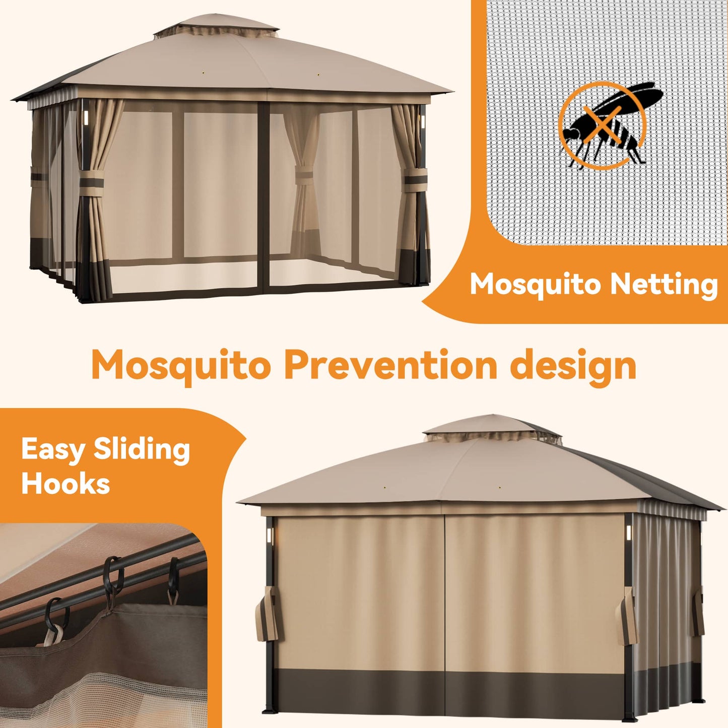 10'x12' Soft Top Gazebo with Bluetooth Speaker
