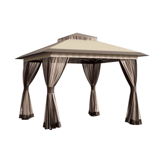 11'x11' Pop-up Gazebo with Mesh Netting