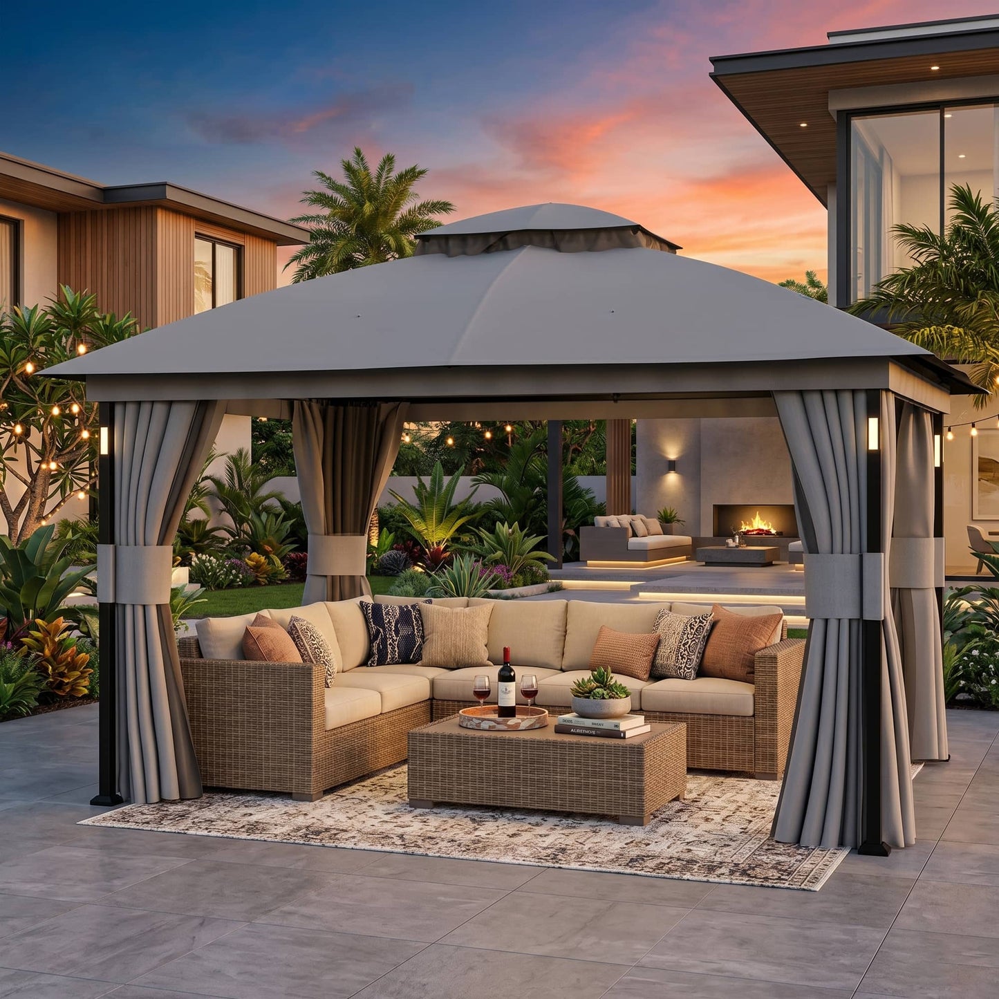 11'x13' Soft Top Gazebo with Bluetooth Speaker