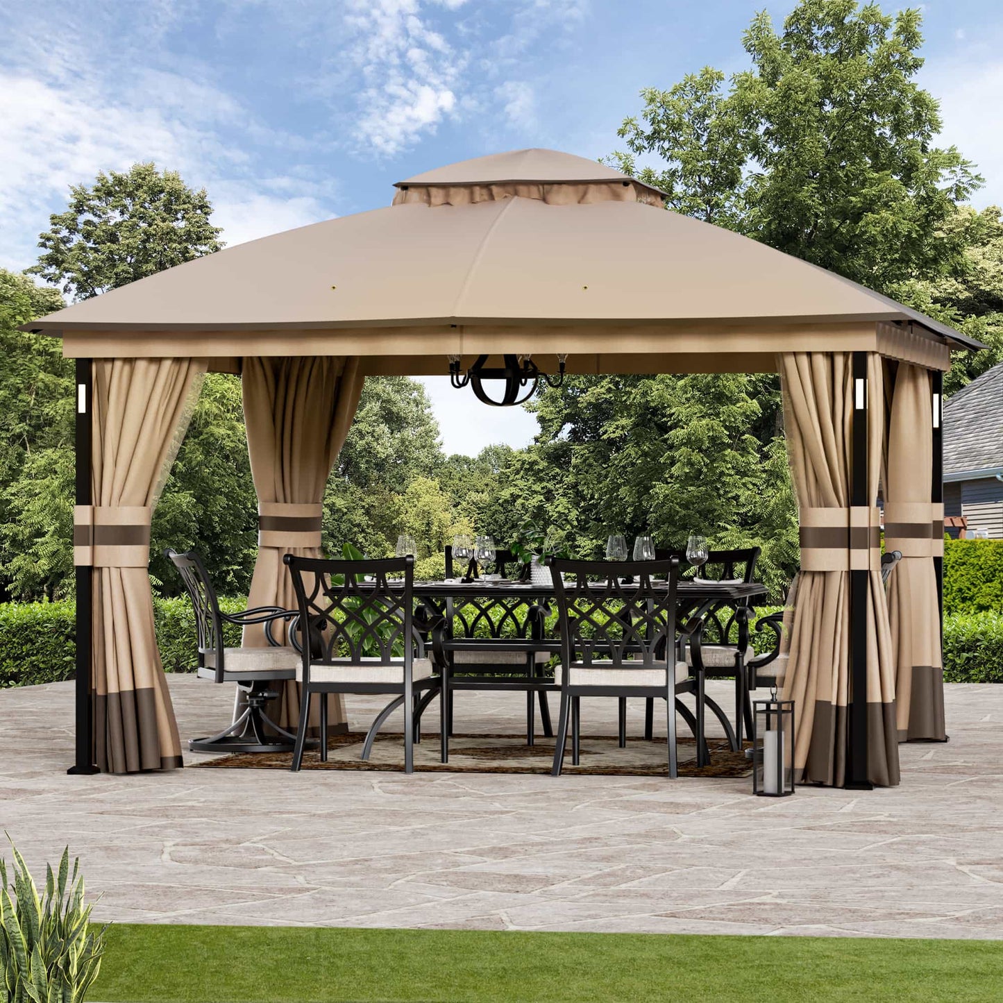 11'x13' Soft Top Gazebo with Bluetooth Speaker