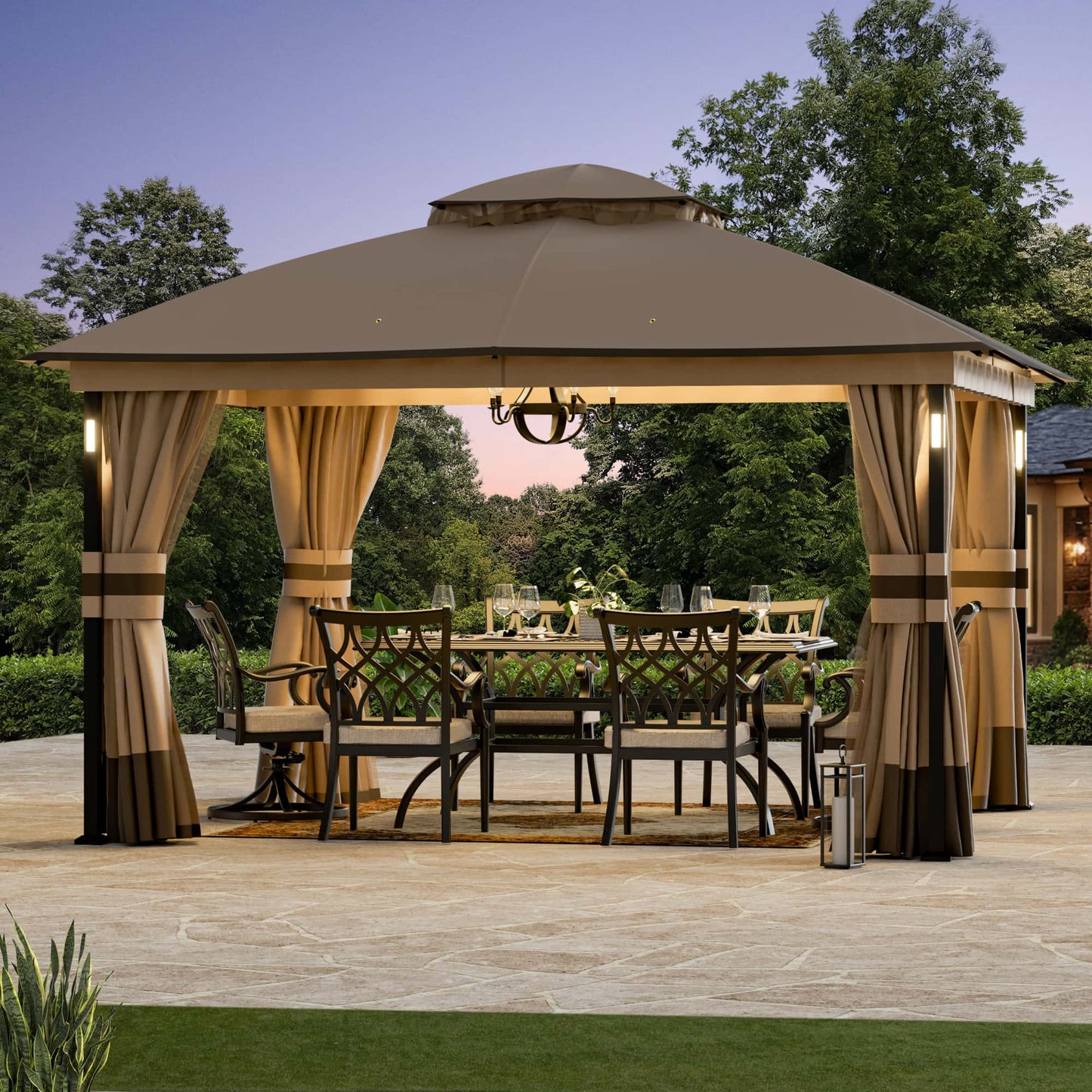 11'x13' Soft Top Gazebo with Bluetooth Speaker