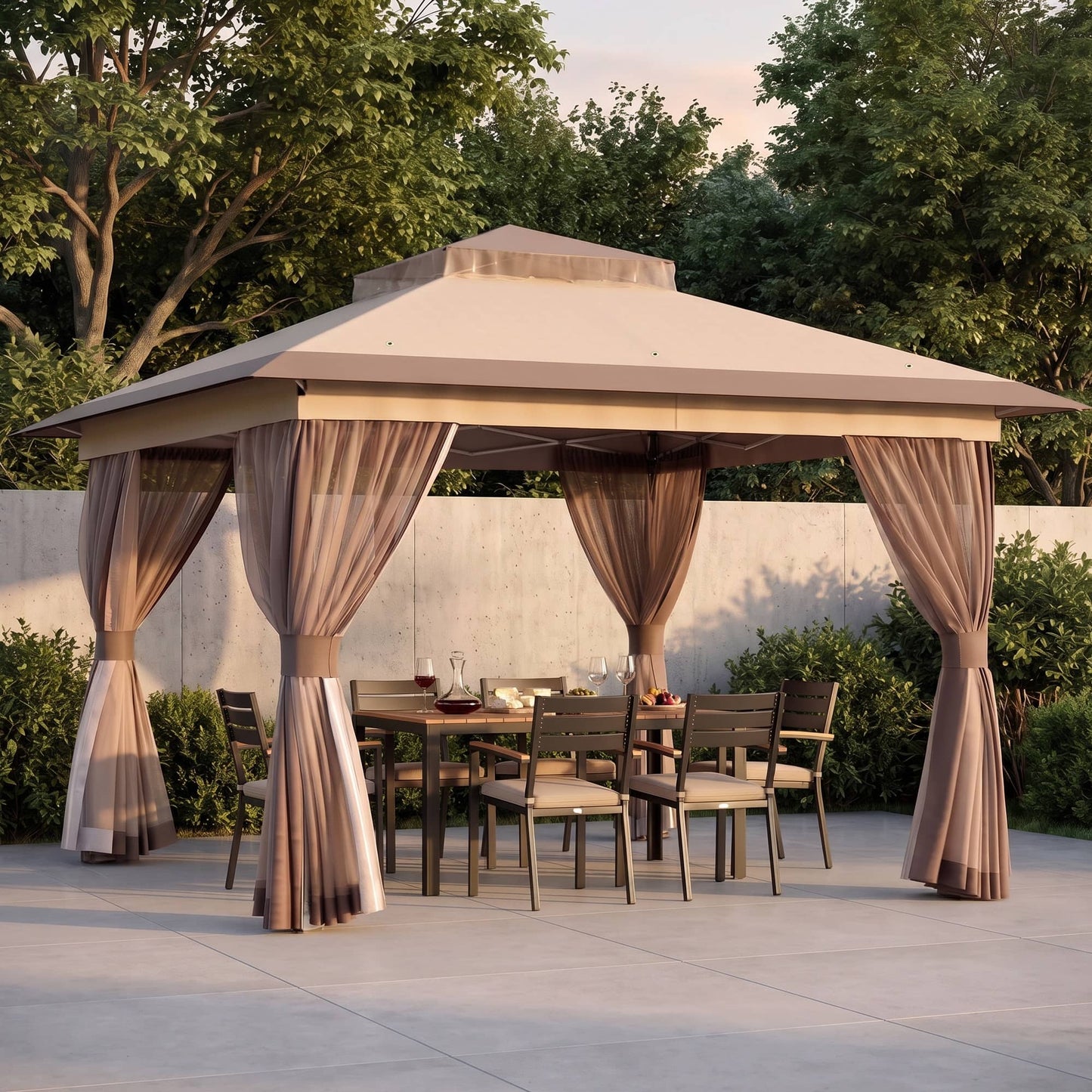 13'x13' Pop-up Gazebo with Mesh Netting