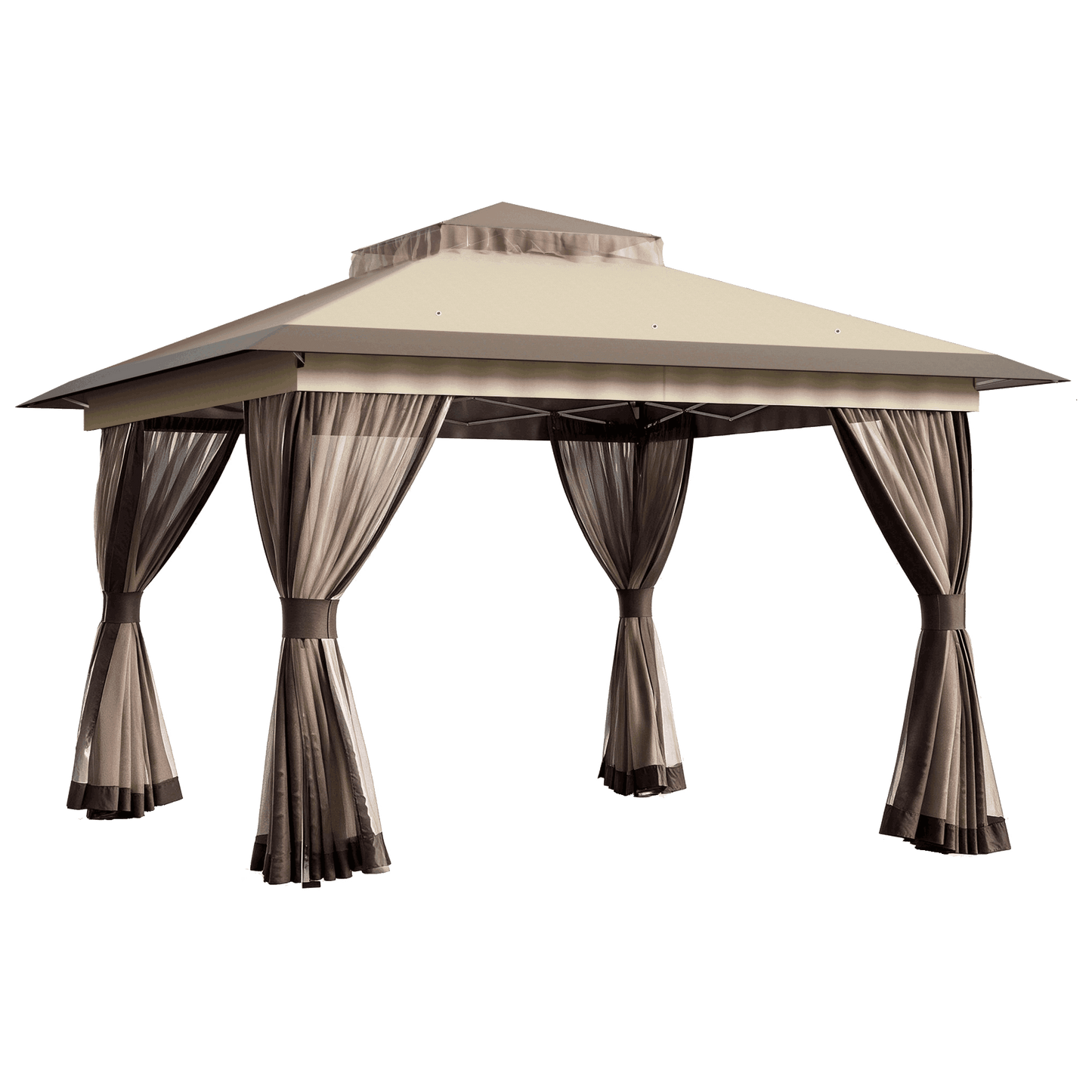 13'x13' Pop-up Gazebo with Mesh Netting