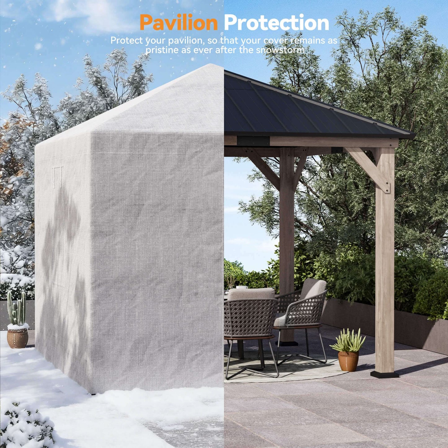 8'x8' Winter Cover for Hardtop Gazebo