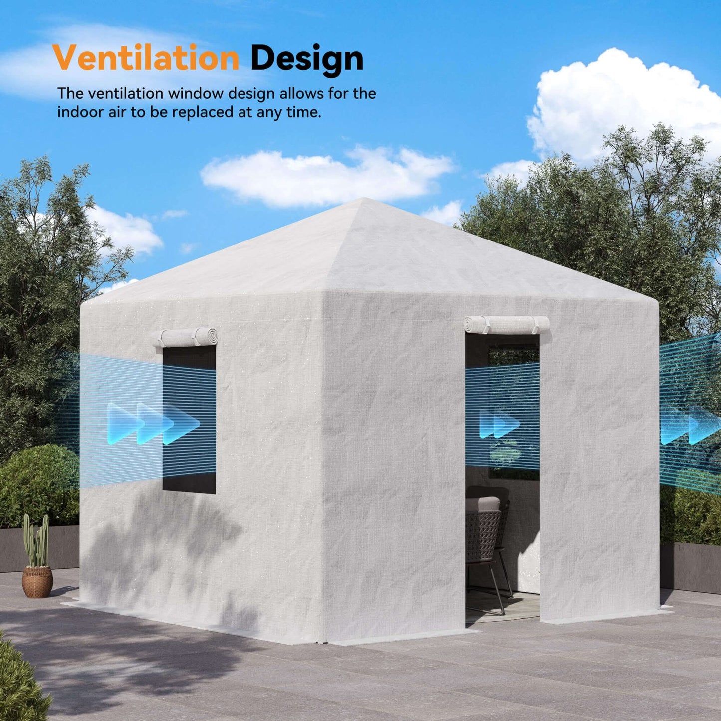 8'x8' Winter Cover for Hardtop Gazebo